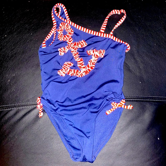 Super Cute Girls JANTZEN One Piece Bathing Suit Size 5 - Picture 1 of 1